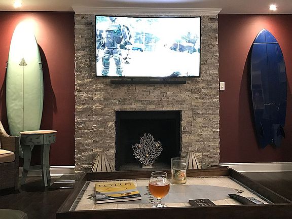 New fireplace in living room