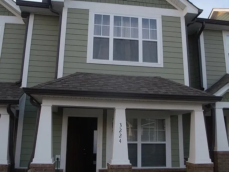 Front door of house