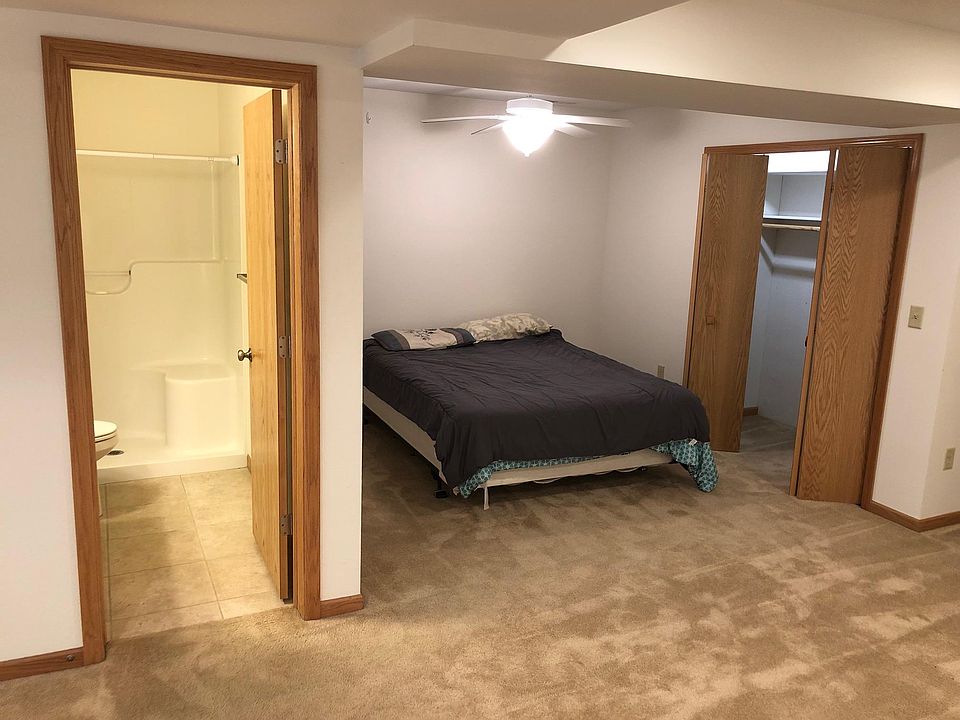 Sleeping alcove and bathroom in lower level.