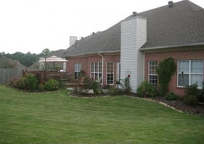 Large back yard is fully fenced