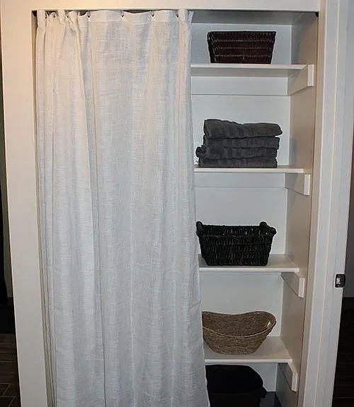 large utility closet for storage.