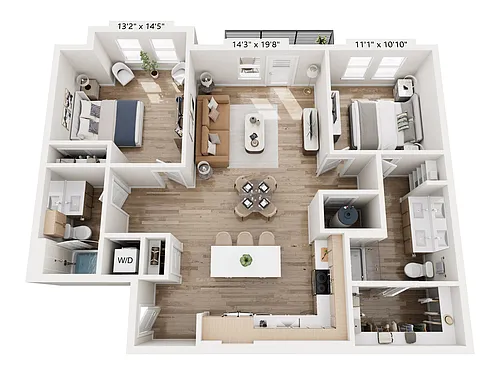Floor plan The Madison - 2B2