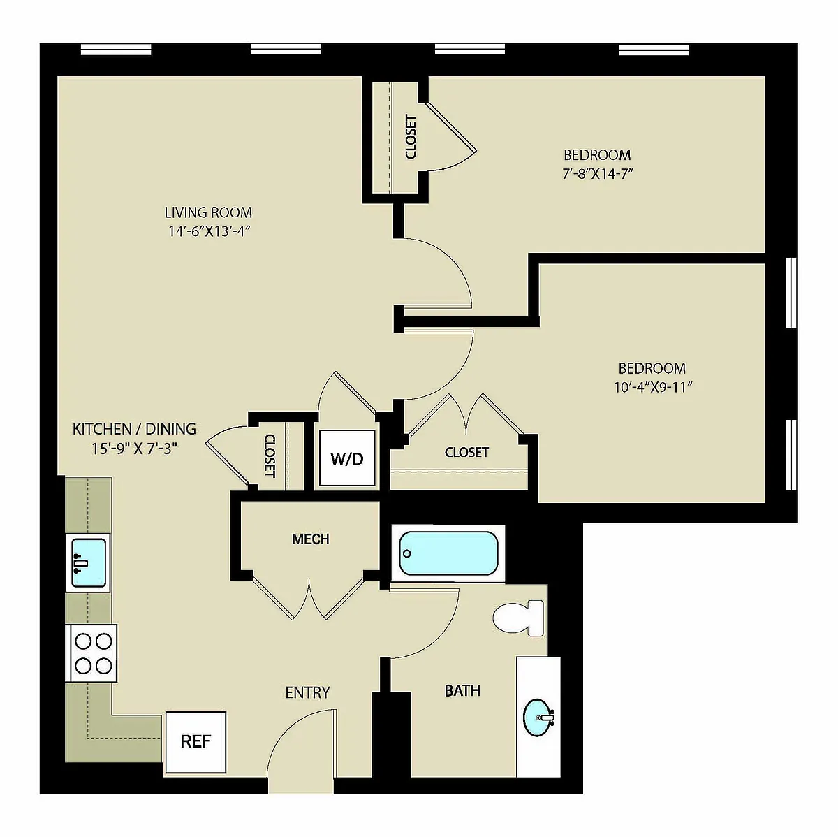Floor plan 2 Bedroom