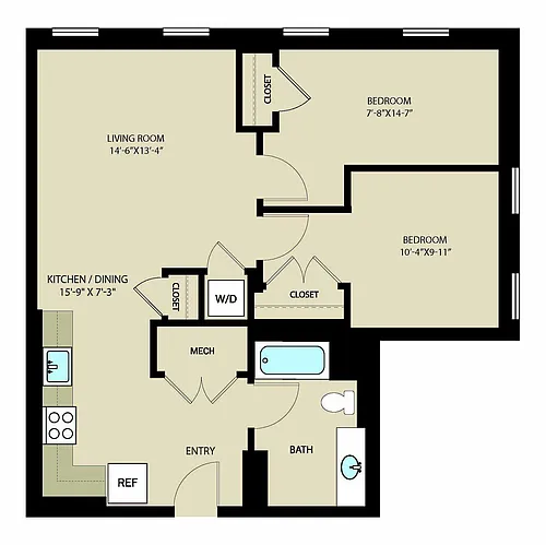 Floor plan 2 Bedroom