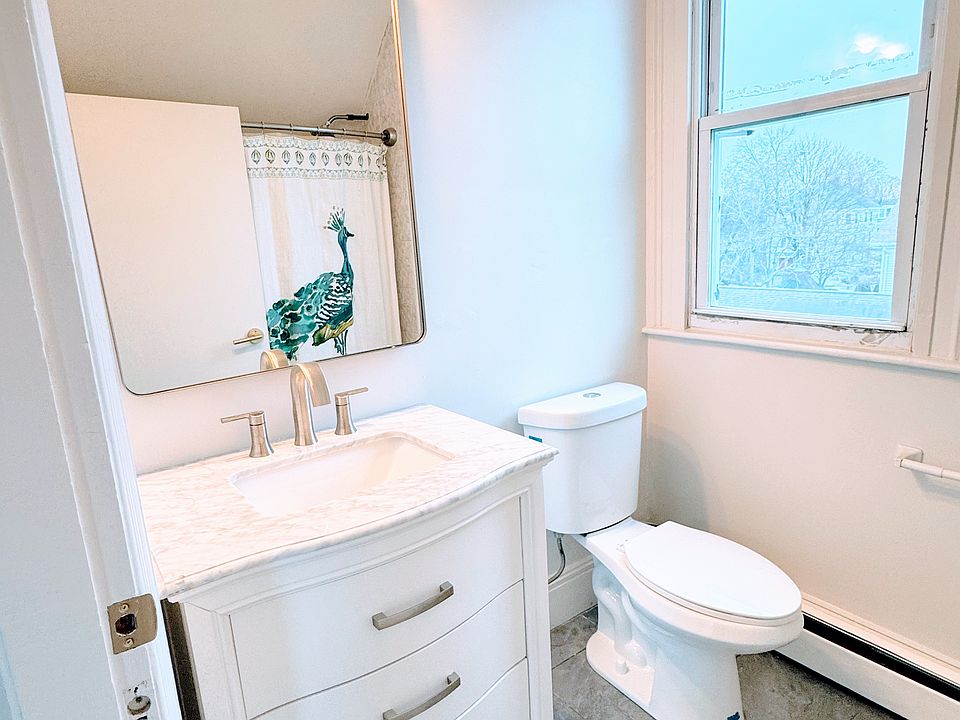 Entrance to bathroom is through the bedroom