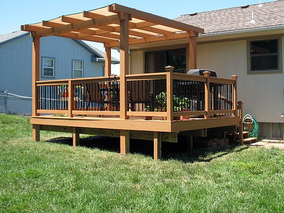 Large Backyard Shaded Deck