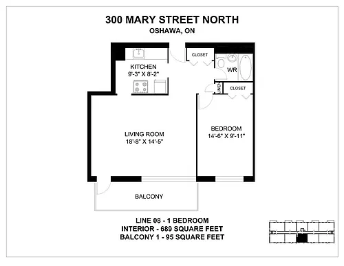 Floor plan 1 Bedroom