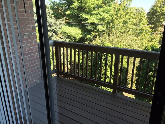 Secluded balcony off living room