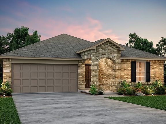 The Killeen, a one-story home with 2-car garage, shown with Home Exterior D