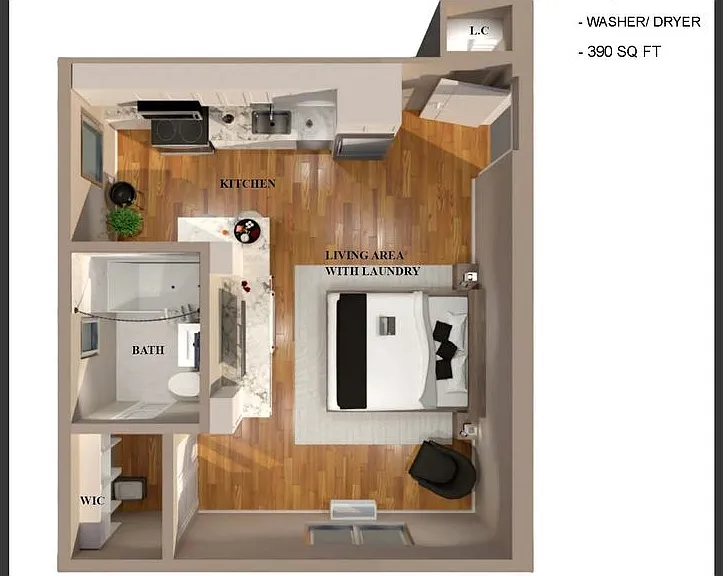 The Parkview at Polifly: In-Unit Washer & Dryer, Heat and Water Included, and Cat & Dog Friendly — Photo 27