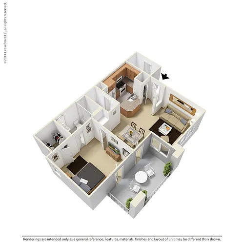 Floor plan 1 Bedroom - A4