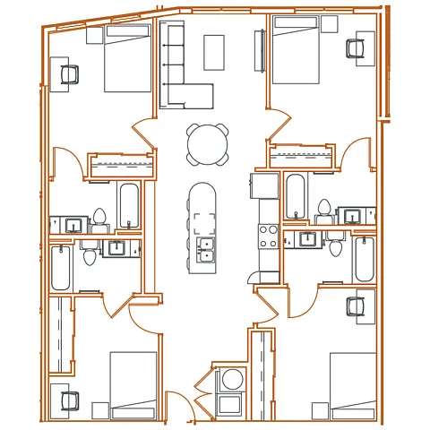 Floor plan D2 | ONE MALE SPACE LEFT
