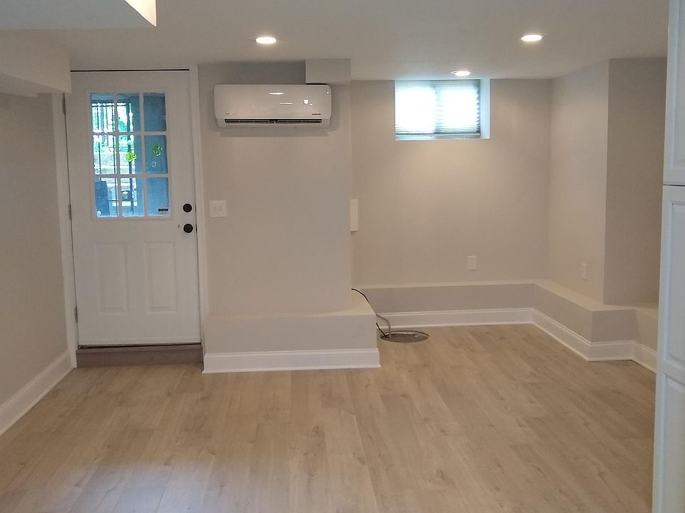 Front door, living room area