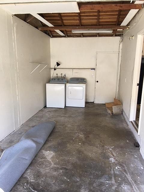 Garage with washer and dryer 
