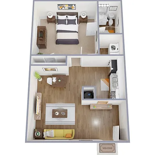 Floor plan 1x1A - Guest House