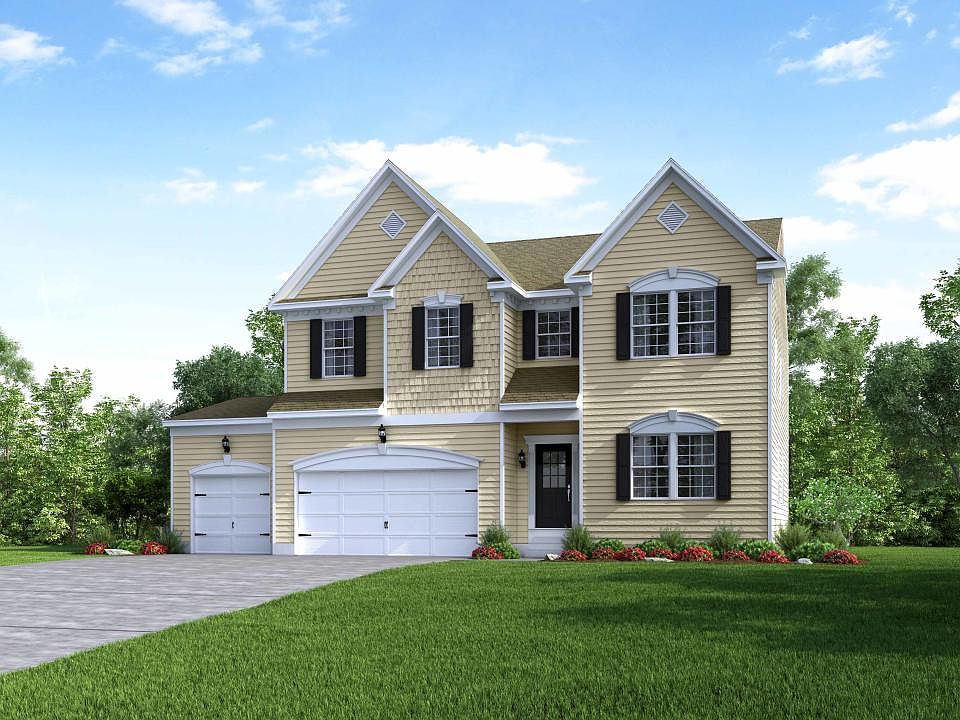 Elevation K Opt Base Front and 3 Car Garage