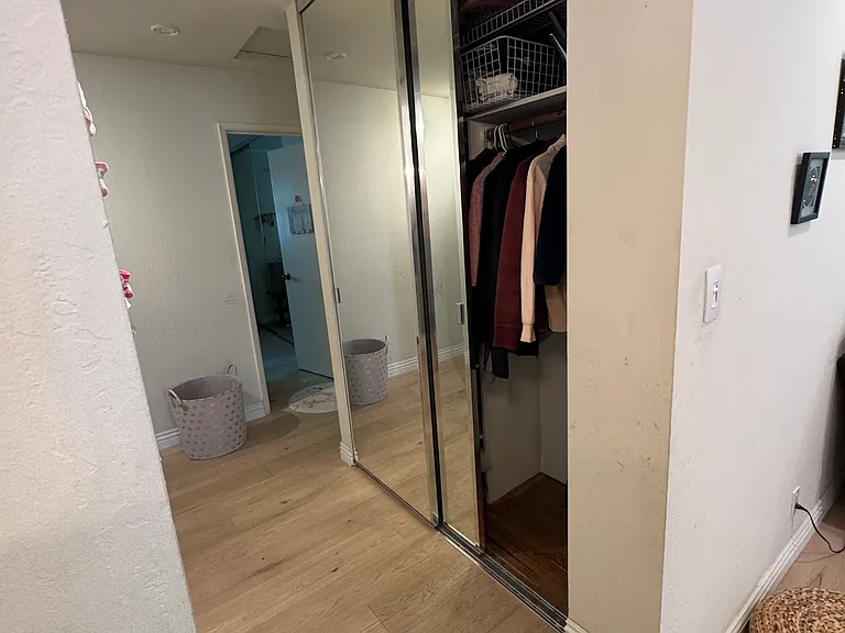 Coat closet next to entrance