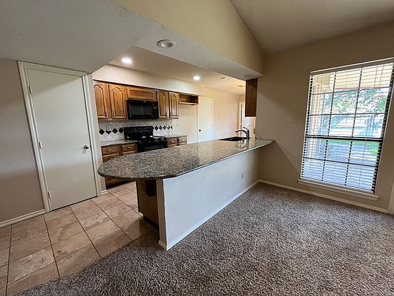 Kitchen and family room.