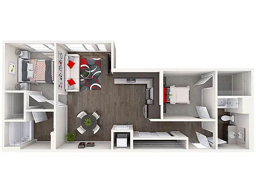 Floor plan C5 (1x2) Den