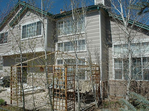 Backyard with large patio