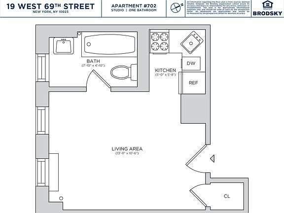 2nd image of 19 W 69th St APT 702