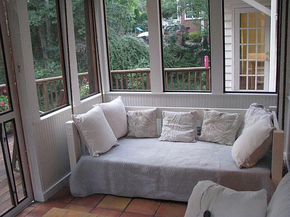 screen porch next to deck