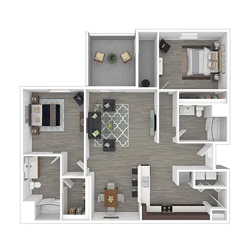 Floor plan 2x2-1137- Partial Renovation