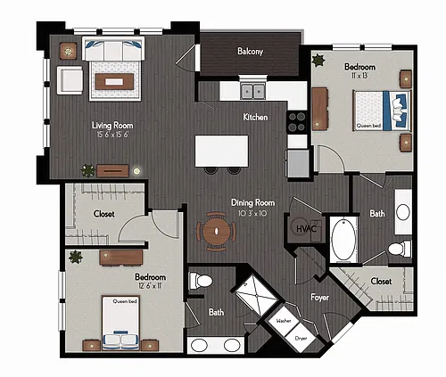 Floor plan Woodward
