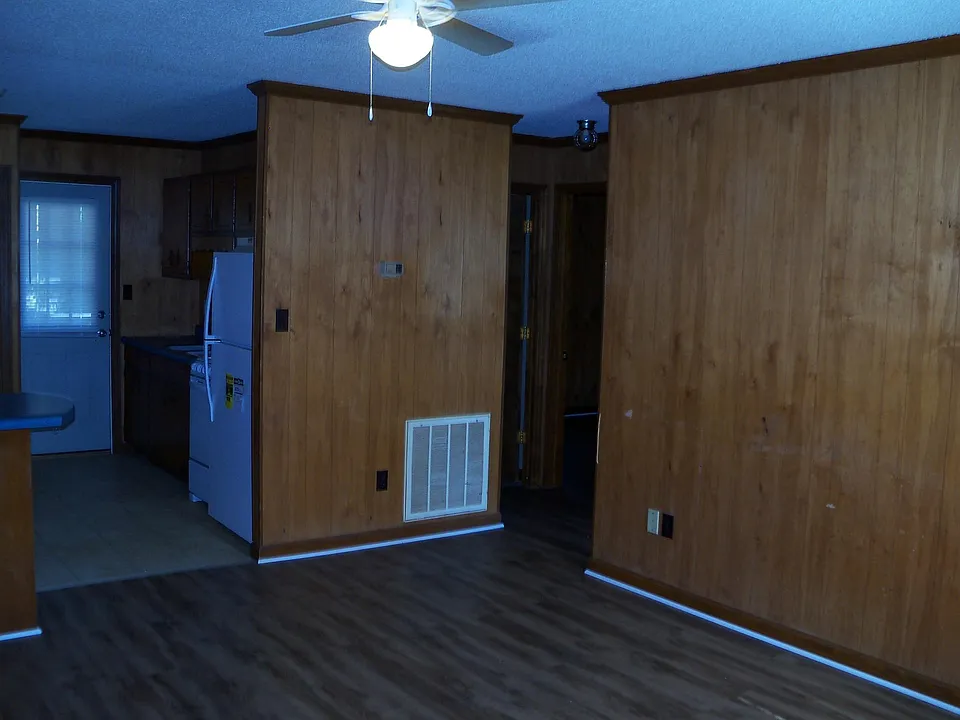View from Living room into Kitchen
