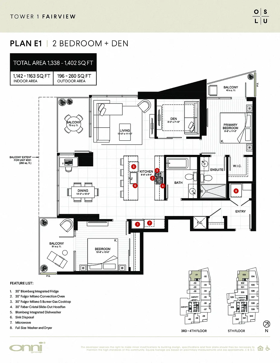 Floor plan Fairview E1