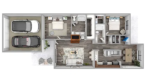 Floor plan B7 2 Bed 2 Bath