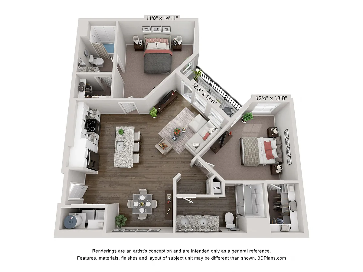 Floor plan B3 - Royal 2X2