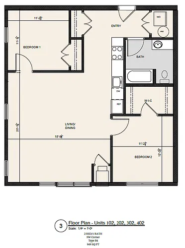 Floor plan Type B4