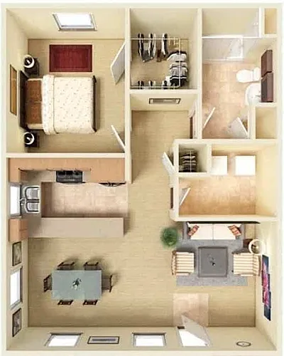 Floor plan One Bedroom