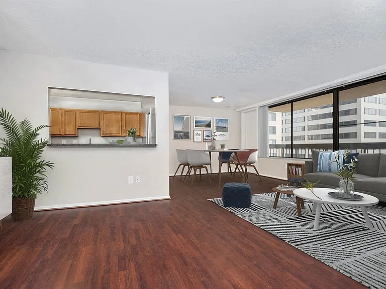 Living Area With Kitchen View