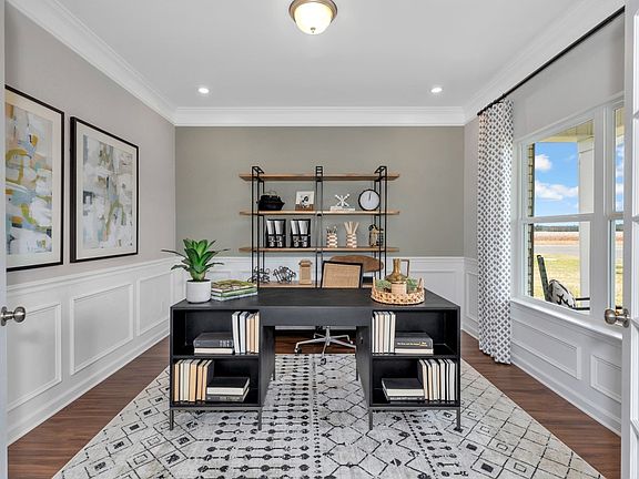 The McGinnis- Study with French Doors. Home under construction. Sample floor plan photo used for il