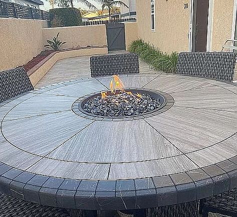 Fire pit dining set