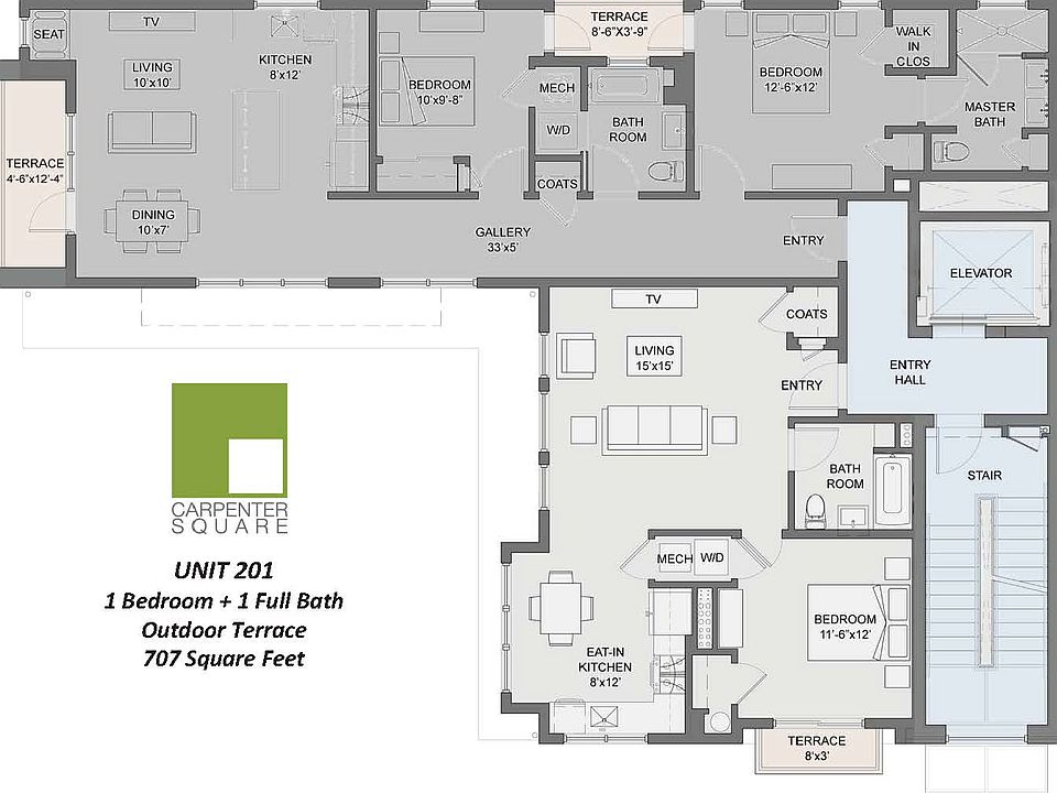 2nd image of 1001 S 17th Street #201