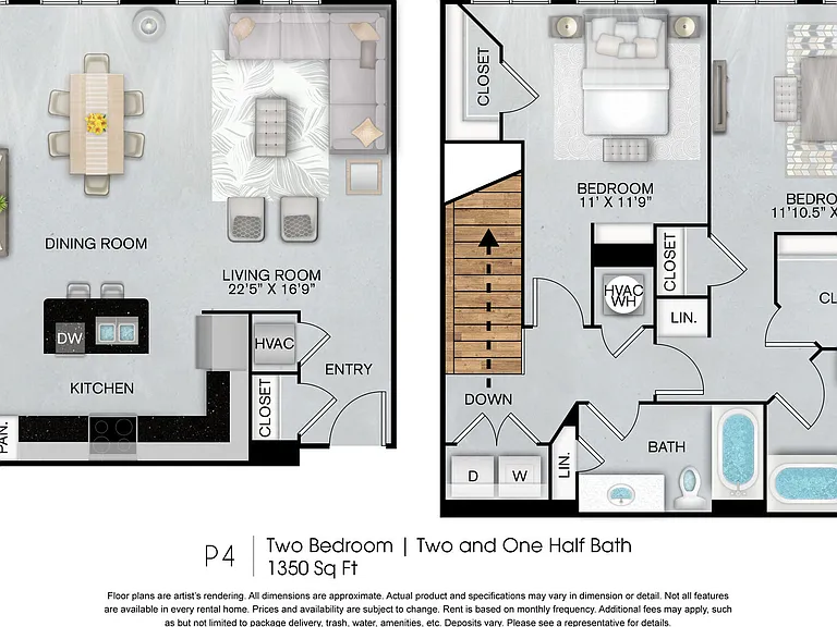 P4 floor plan Inspire Downtown