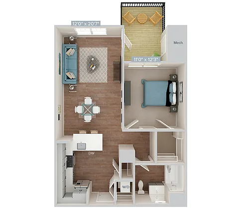 Floor plan Furnished-f-AM19-745-1st