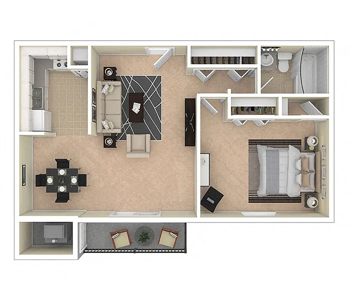 Floor plan 1 BEDROOM
