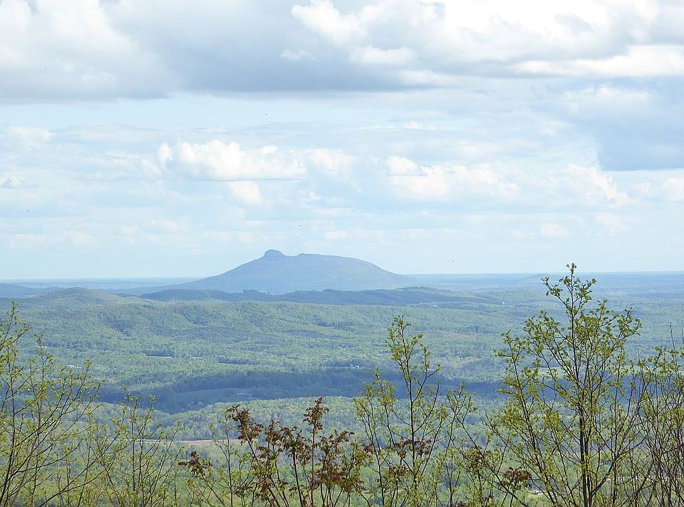 Zoomed in view of Pilot Mtn