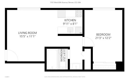 Floor plan 1 Bedroom