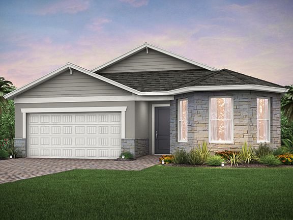 Home Exterior C2A with decorative stone detail and bay window