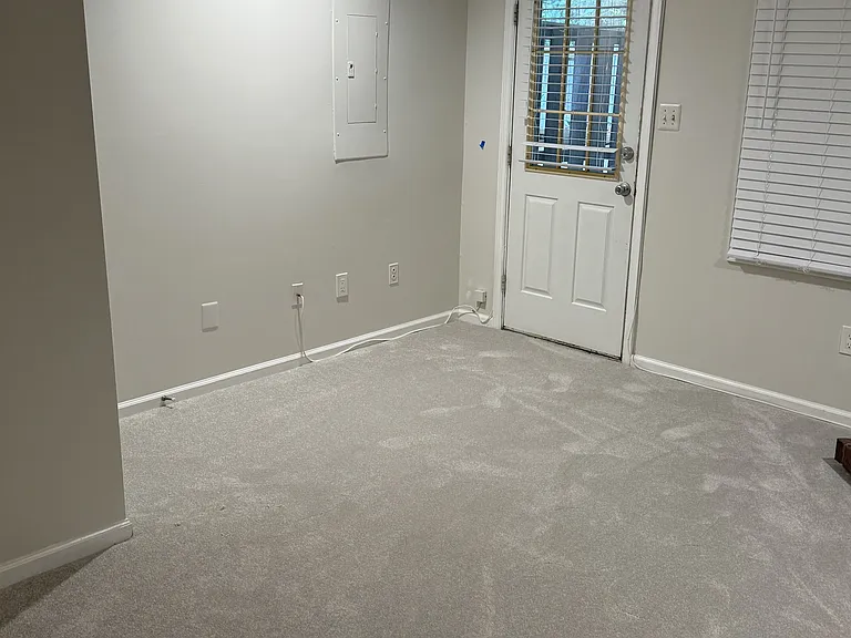 Basement Rec Room and Door to Rear Yard