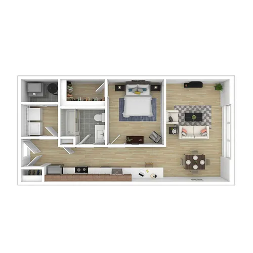 Floor plan 1 Bedroom F