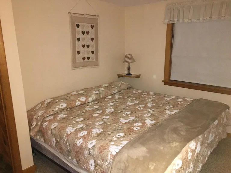 downstairs bedroom in the back of the house