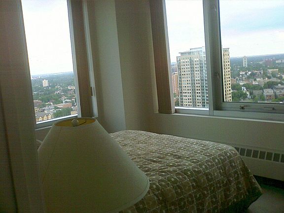 bedroom, windows SE & SW
