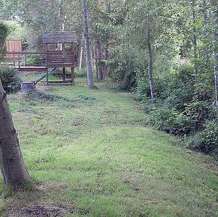 Back deck and creek on right