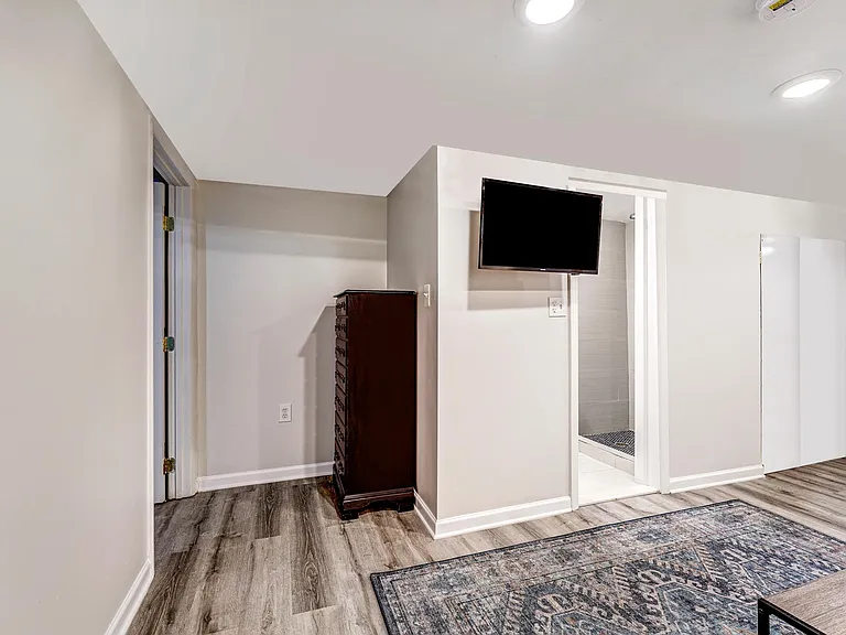 Space for TV and large cabinet!